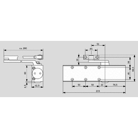 Изображение 2 Доводчик Dorma TS 73 EN 2/3/4 Grey верхний, Цвет корпуса: серый