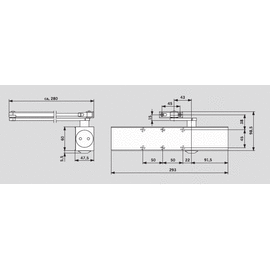 Изображение 2 Доводчик Dorma TS 83 ЕN 3/4/5/6 Grey коленная тяга, Цвет корпуса: коричневый, серый