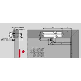 Зображення 5 Дотягувач Dorma TS 68 EN 2/3/4 Brown/White колінна тяга