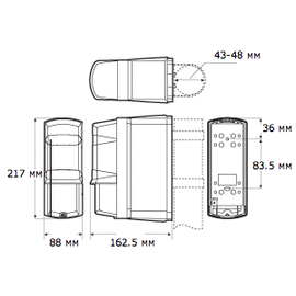 Изображение 2 ИК барьер Optex AX-200TFR стена/труба