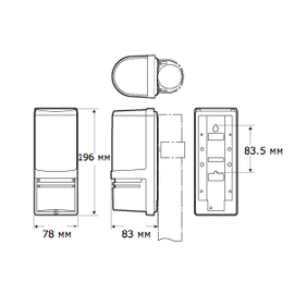 Изображение 2 ИК барьер Optex AX-200PLUS стена/труба