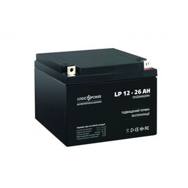 Изображение 2 Свинцово-кислотный аккумулятор LogicPower LPM 12-26 AH (4134), Емкость (Ач): 26 Ач