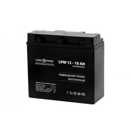 Изображение 2 Свинцово-кислотный аккумулятор LogicPower LPM 12-18 AH, Емкость (Ач): 18 Ач