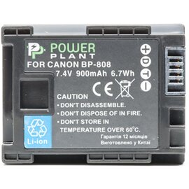 Зображення 2 Акумулятор PowerPlant 900mAh для Canon BP-808 Chip - DV00DV1260