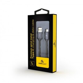 Зображення 2 Кабель Cablexpert USB 2.0 A - USB Type-C, 1м, grey &mdash; CC-USB2S-AMCM-1M-BG