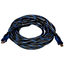 Изображение 2 Кабель мультимедийный PowerPlant HDMI-HDMI v1.4, 3м, Nylon, black &mdash; KD00AS1201