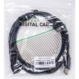 Изображение 3 Кабель PowerPlant USB2.0(AF)-USB2.0(AM), 3м, One ferrite, black &mdash; KD00AS1211