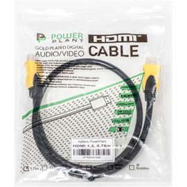 Изображение 3 Кабель мультимедийный PowerPlant HDMI-HDMI v1.3, 0.75м, black &mdash; KD00AS1194
