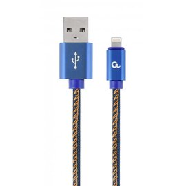 Зображення  Кабель Cablexpert USB 2.0 - Lightning, 1м, blue &mdash; CC-USB2J-AMLM-1M-BL