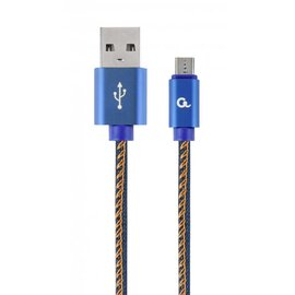 Зображення  Кабель Cablexpert USB 2.0 A - microUSB, 2м, blue &mdash; CC-USB2J-AMmBM-2M-BL