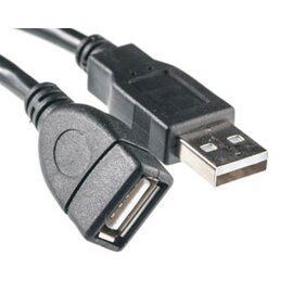 Изображение  Кабель PowerPlant USB2.0(AF)-USB2.0(AM), 5м, One ferrite, black — KD00AS1212
