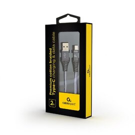 Зображення 2 Кабель Cablexpert USB2.0 - USB Type C, 2м, grey &mdash; CC-USB2B-AMCM-2M-WB2