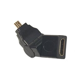 Зображення  Перехідник PowerPlant microHDMI(AM)-HDMI(AF), Black - CA910618