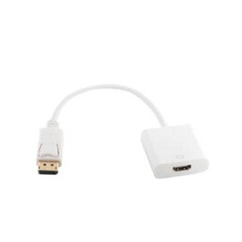 Зображення  Адаптер PowerPlant DisplayPort-HDMI, 0.15м, White &mdash; KD00AS1236