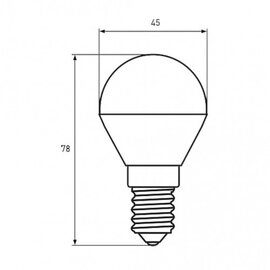 Зображення 3 Світлодіодна LED лампочка Eurolamp G45 5Вт E14 3000K