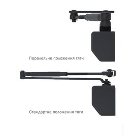 Изображение 2 Доводчик Ryobi D-1554 UNIV Grey Anthracite до 80 кг, Цвет корпуса: антрацитовый