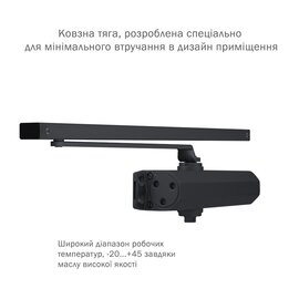 Изображение 2 Доводчик Ryobi D-2050T BC SLD Grey Anthracite до 950 мм, Цвет корпуса: антрацитовый