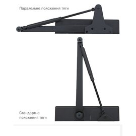 Изображение 3 Доводчик Ryobi D-1554 UNIV Grey Anthracite до 80 кг, Цвет корпуса: антрацитовый