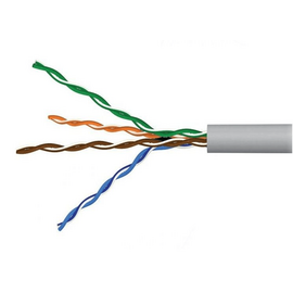 Изображение  Кабель витая пара Step4Net UTP 5e 2x2x0.50 CCA внутр. (ал+медь) 500м, Метров в бухте: 500м.
