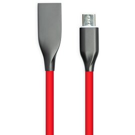Изображение  Кабель PowerPlant USB-microUSB, 1м, red — CA911363