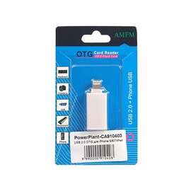 Зображення 3 Перехідник PowerPlant OTG USB2.0-Lightning, White - 910403