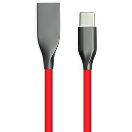 Изображение  Кабель PowerPlant USB-USB-C, 2м, red — CA911394