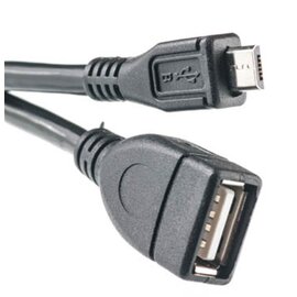 Изображение  Кабель PowerPlant USB2.0(AF)-MicroUSB(AM), OTG, 0.1м, black — KD00AS1232