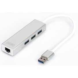 Зображення  USB Hub (хаб) Digitus DA-70250-1 White