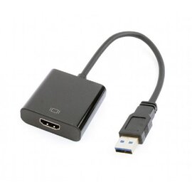 Зображення  Адаптер Cablexpert USB3.0-HDMI, 0.15 м, Black &mdash; A-USB3-HDMI-02