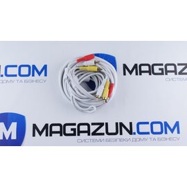 Изображение 2 Кабель с RCA разъемами Lux 2RCA+DC 10м