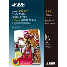 Изображение  Бумага Epson Value Glossy Photo Paper 183г/м2 A4 20л - C13S400035