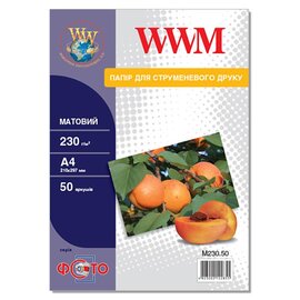 Изображение  Бумага WWM Photo 230г/м2 A4 50л - M230.50