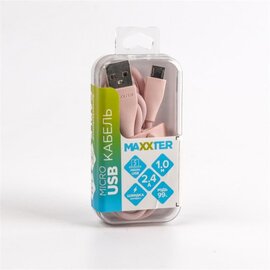 Зображення 4 Кабель Maxxter USB-microUSB 1м pink premium - UB-M-USB-01GP