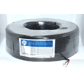 Зображення  Електричний кабель Multicom 3*0.75, CCA, Black, 100м., Перетин кабелю: 0.75
