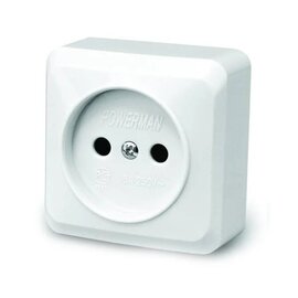 Изображение  Розетка PROinstal OS outdoor, White без крышки