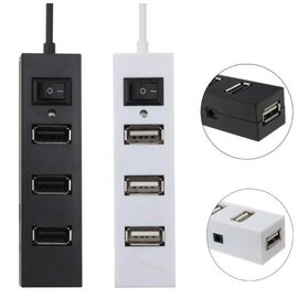 Изображение  USB Hub (хаб) PROinstal USB 2.0 4 ports 480Mbts White
