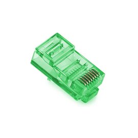 Изображение  Коннектор RJ45 PROinstal UTP Cat-5 Green (100 шт.) упаковка