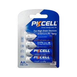 Изображение  Батарейка Pkcell LiFe 1.5V AA/FR6, 4 шт.
