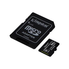 Изображение 2 Карта памяти Kingston Canvas Select Plus microSDHC Class10 64GB + SD adapter - SDCS2/64GB, Объем памяти: 64 Гб
