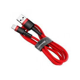 Изображение  Кабель Baseus cafule Cable USB For lightning 2.4A 1M Red+Red - CALKLF-B09