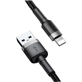 Изображение  Кабель Baseus cafule Cable USB For iP 2A 3m Gray+Black - CALKLF-RG1