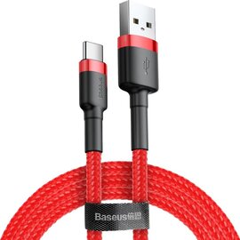 Изображение  Кабель Baseus cafule Cable USB For Type-C 3A 2M Red+Red - CATKLF-C09