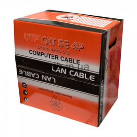 Изображение  Кабель витая пара Atis UTP 5e PE 4x2x0.50 Cu с тросом (медь) 305м
