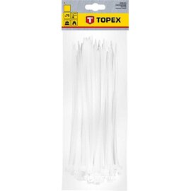 Зображення  Стяжки Topex, 4,8х300мм. white, 75 шт.