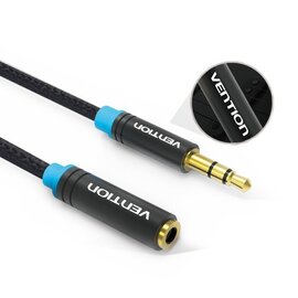 Изображение 2 Аудио кабель Vention Audio 3.5 mm M - 3.5 mm F, 1 m, Black - VAB-B06-B100-M
