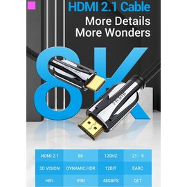 Изображение 2 Кабель мультимедийный Vention HDMI-HDMI, 2 m, v2.1 - AALBH