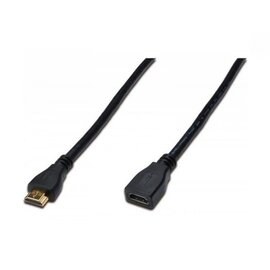 Изображение  Кабель мультимедийный Assmann HDMI High speed + Ethernet (AM/AF), 5.0 м, Black &mdash; AK-330201-050-S