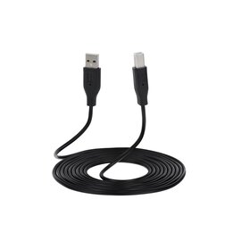 Зображення  Кабель 2E USB 2.0 (AM/BM), DSTP, 3м, black &mdash; 2E-W-3169m3