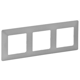 Зображення  Рамка для вимикача та розетки Legrand Valena Life frame 3-local Aluminium
