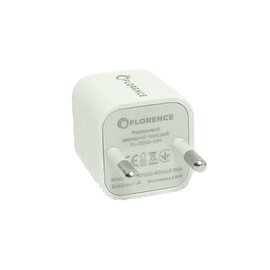 Зображення 2 Зарядний пристрій Florence (1USBx1A) White &mdash; FL-1000-WM